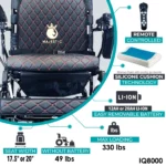Majestic IQ-8000 Remote Controlled Lightweight Folding Power Wheelchair - Image 8