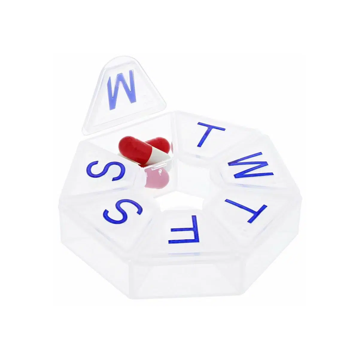 Acu-Life Round Weekly Pill Box Clear - Image 1