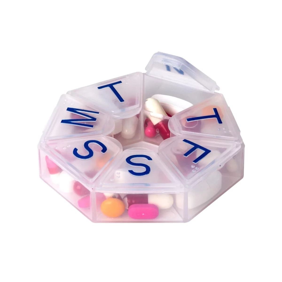 Acu-Life Round Weekly Pill Box Clear - Image 3