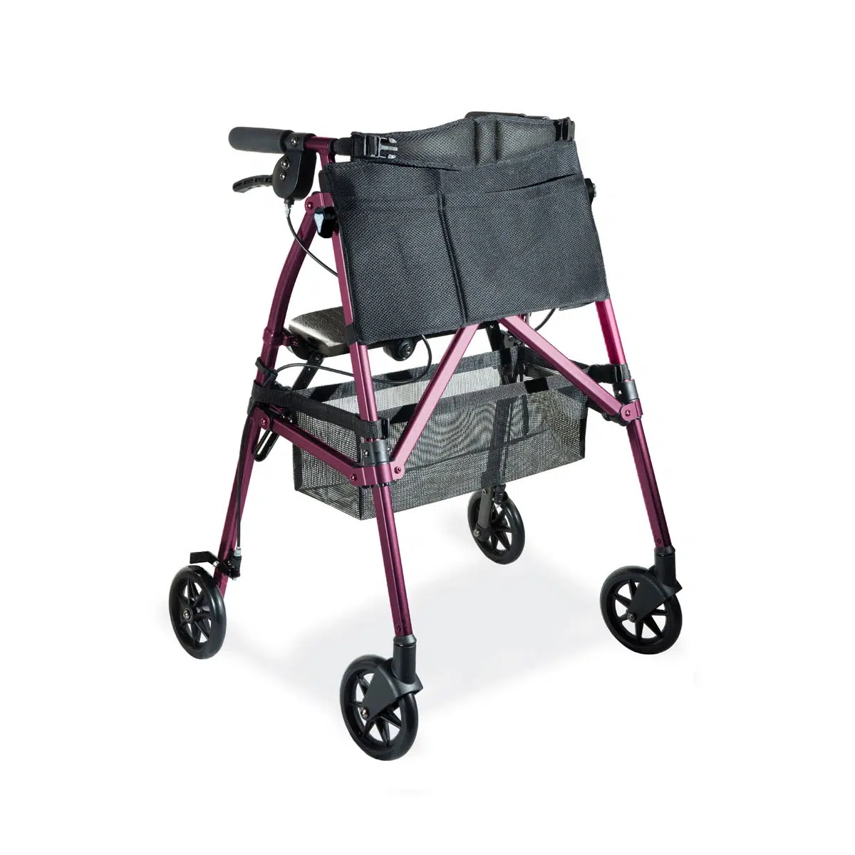 4350-RR EZ Fold-N-Go Rollator - Standard - Regal Rose Medfirst Homecare EZ Fold-N-Go Rollator - Image 1