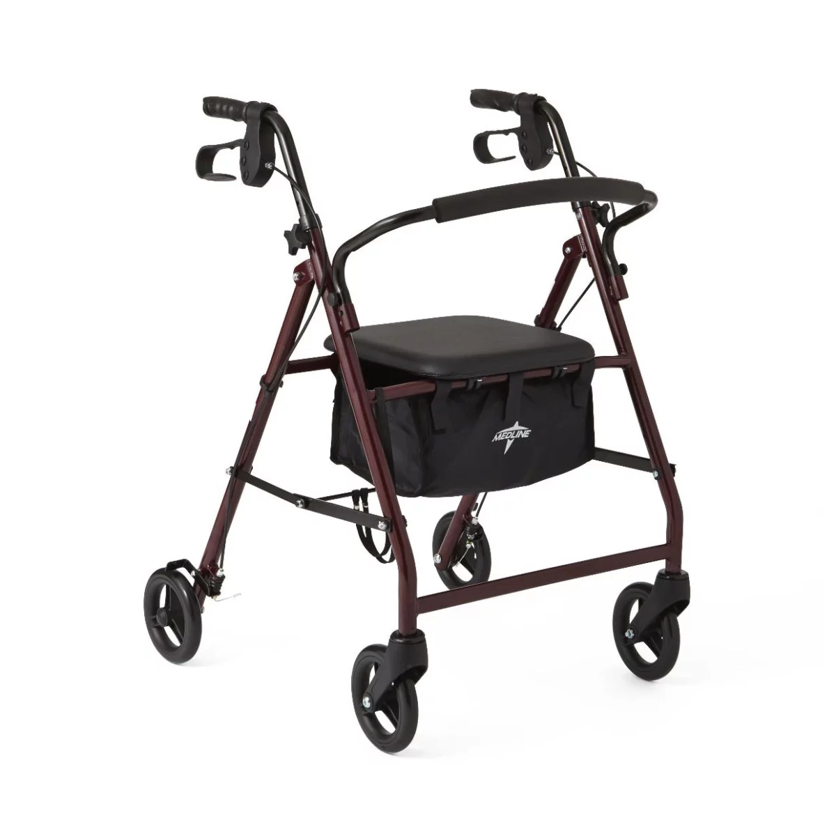 Medline Aluminum Rollator with 6" Wheels - Image 4